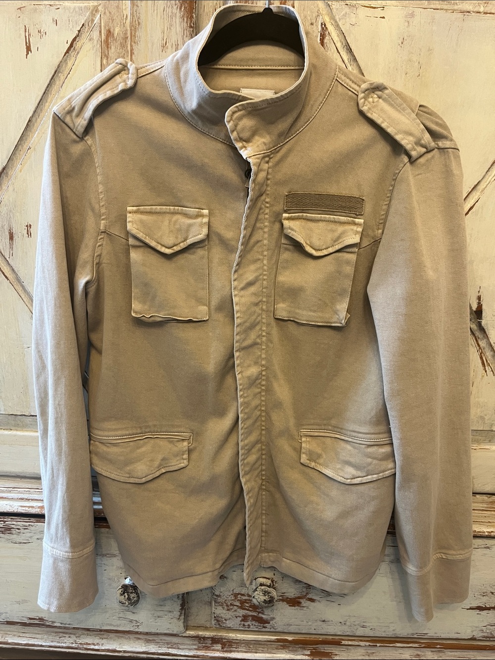 Anine Bing Sand Beige Utility Jacket with Epaulets
